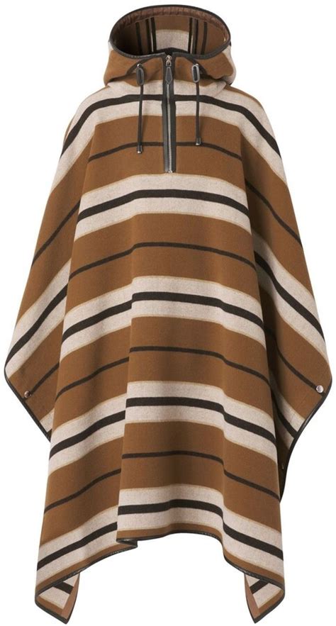 burberry striped wool cape|burberry wool poncho.